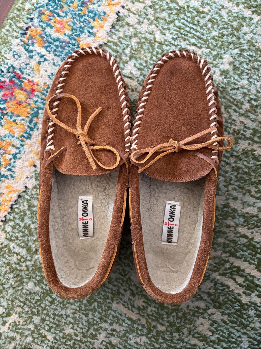 Minnetonka Men's Pile Lined Hardsole Slippers